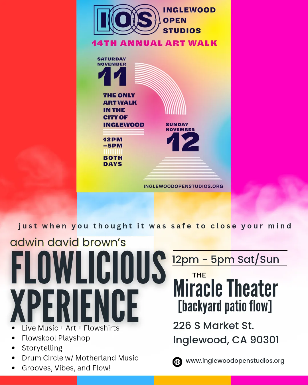 Event flyer for TFX: The Flowlicious Experience, 2023