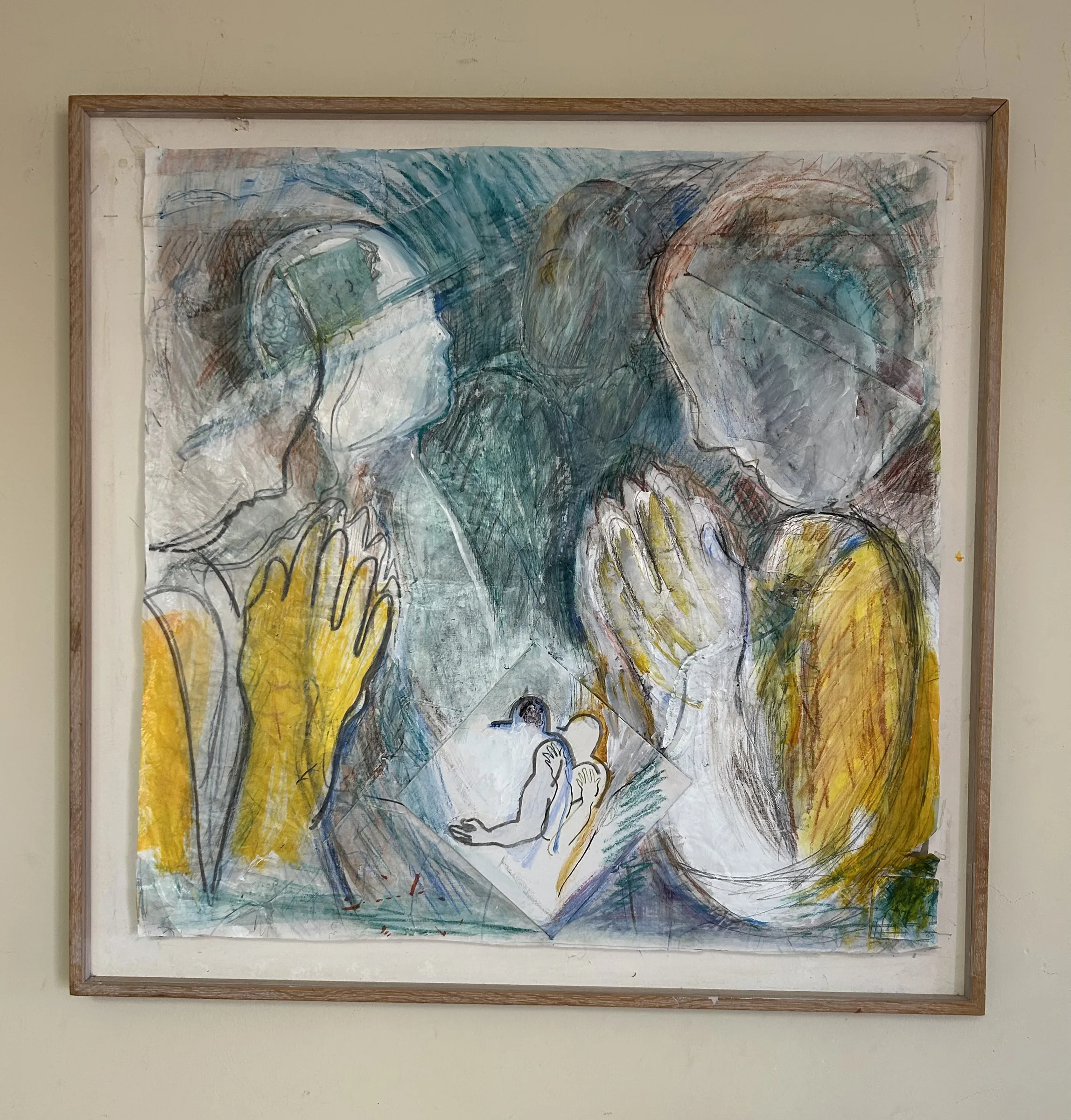 L.Blake-Elahi, Fragile, Acrylic,mm,on papers, 30"x30"