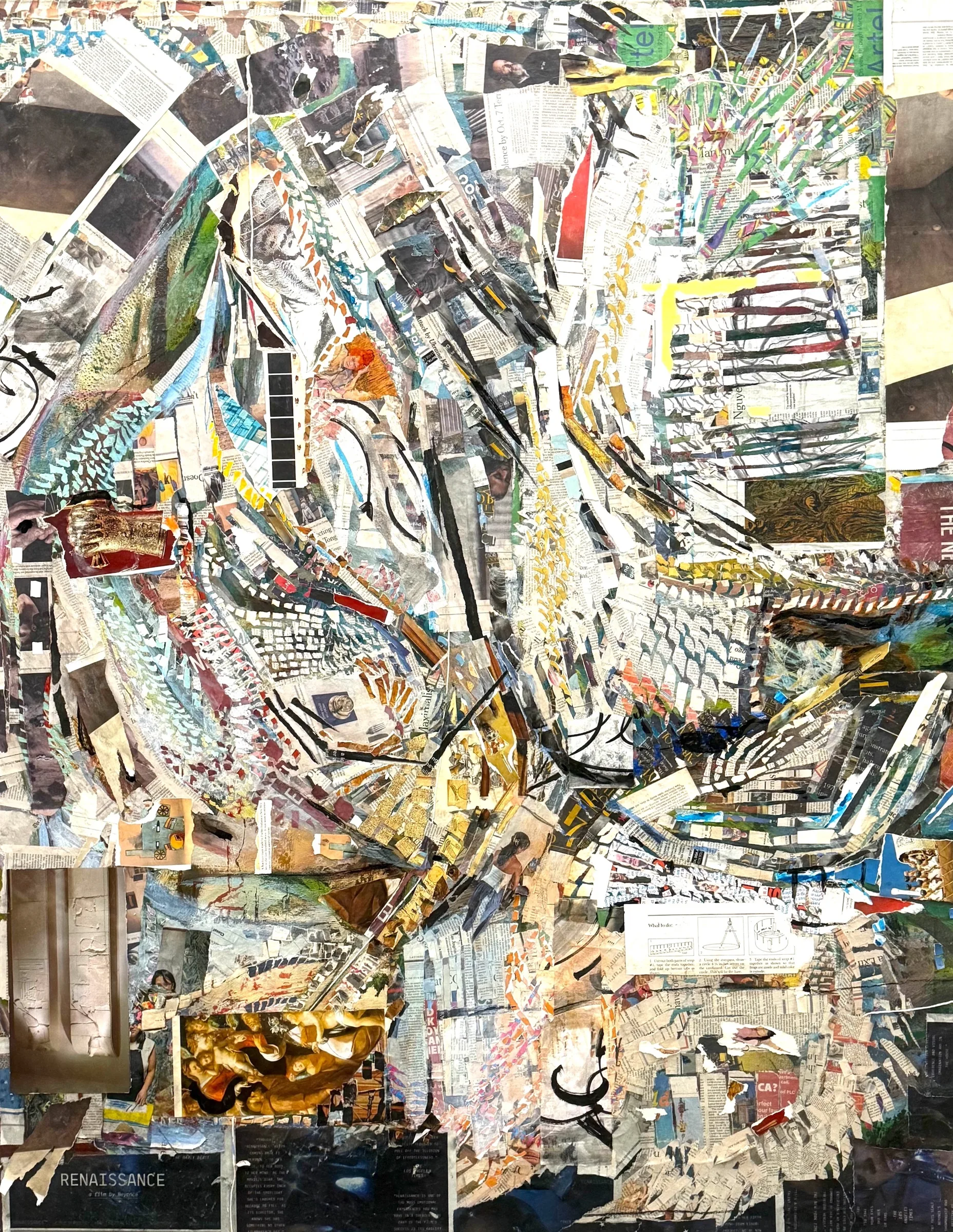 Peggy Sivert"Managing Disorder" 3_60x40 in_2026_Mixed Media on Canvas